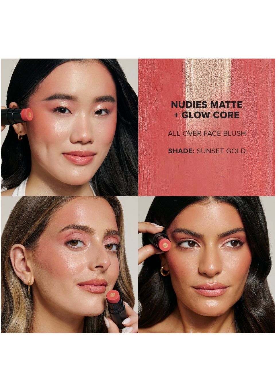 NUDESTIX
Nudies Matte + Glow Core All Over Face Plumping Peptide Blush