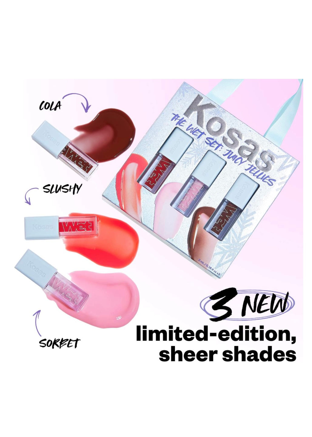 Kosas
The Wet Set: Juicy Jellies Sheer Lip Oils
