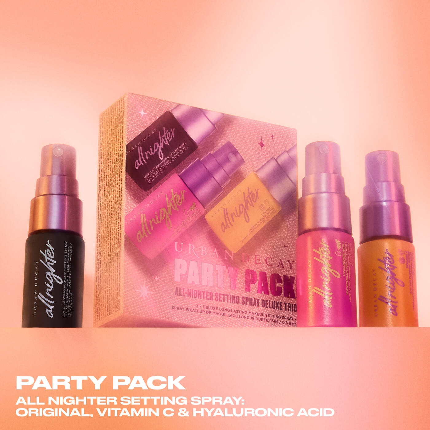 Urban Decay PARTY PACK: ALL-NIGHTER SETTING SPRAY TRIO