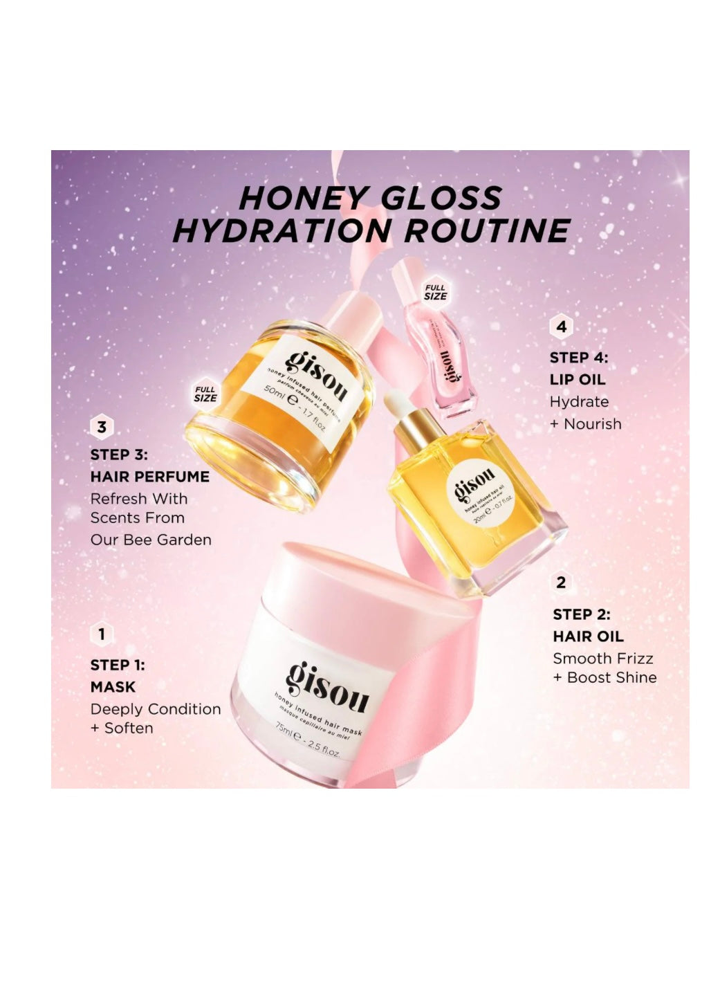 Gisou
Honey Gloss Hydration Heroes Hair Value Set