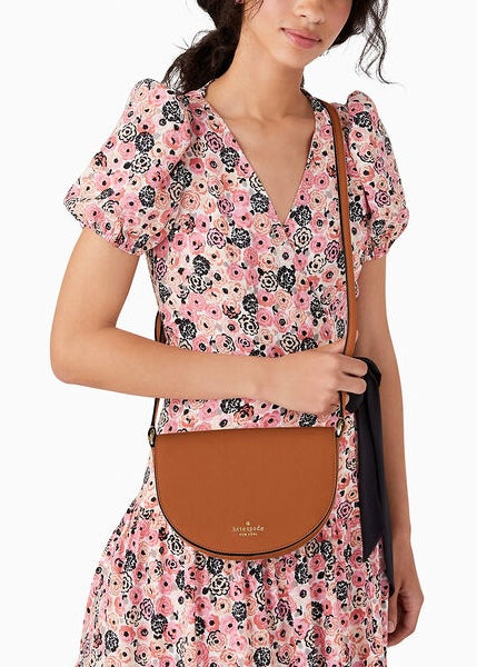 Luna Pebbled Leather Crescent Crossbody