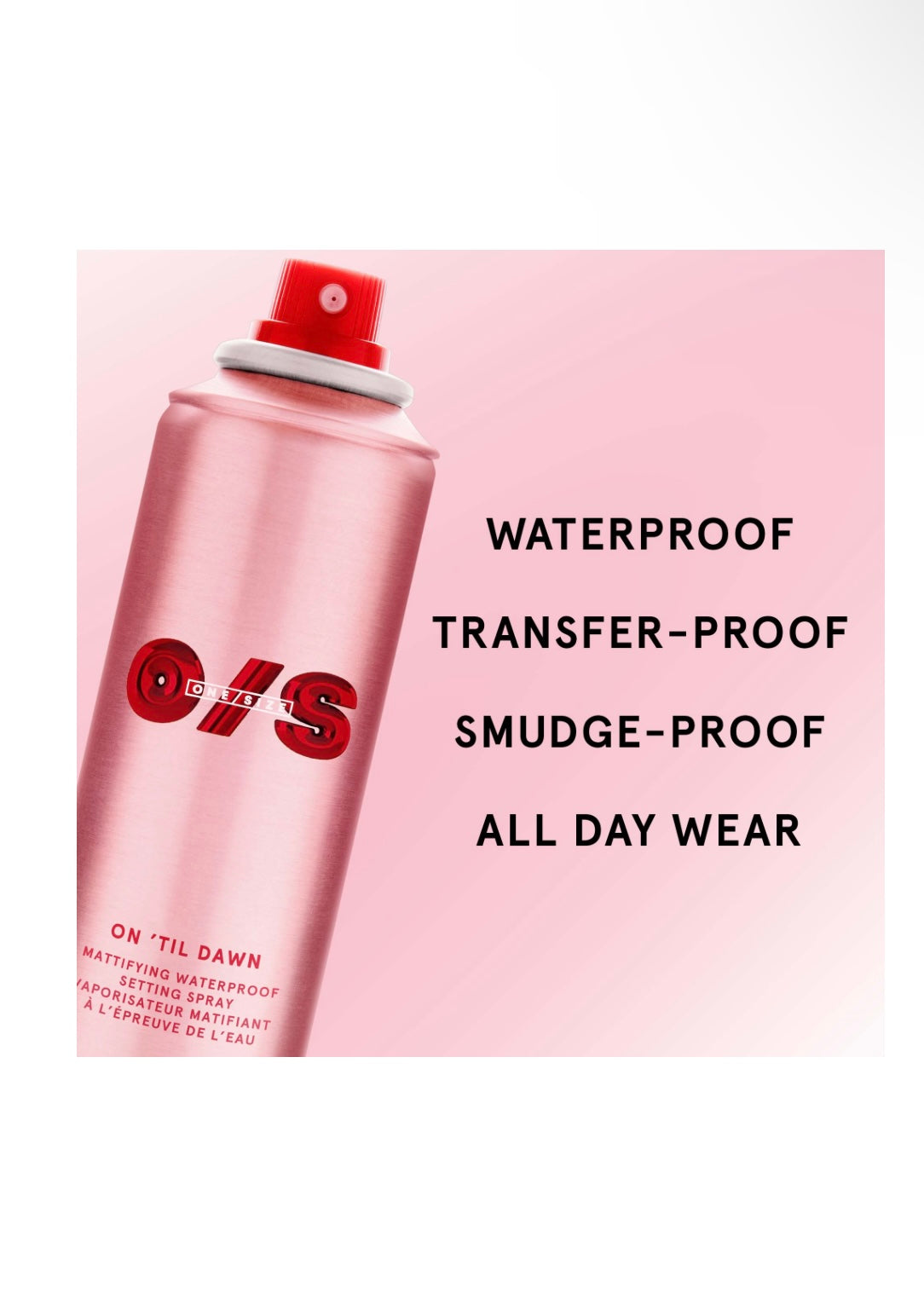 ONE/SIZE by Patrick Starrr
On 'Til Dawn Mattifying Waterproof Setting Spray