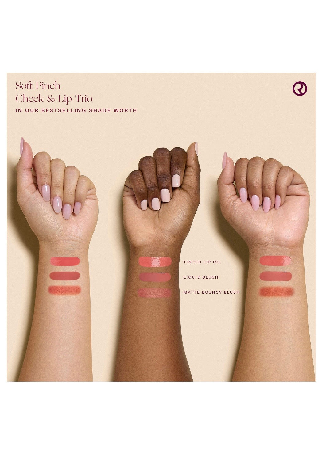 Rare Beauty by Selena Gomez 
Soft Pinch Cheek & Lip Trio Makeup Gift Set