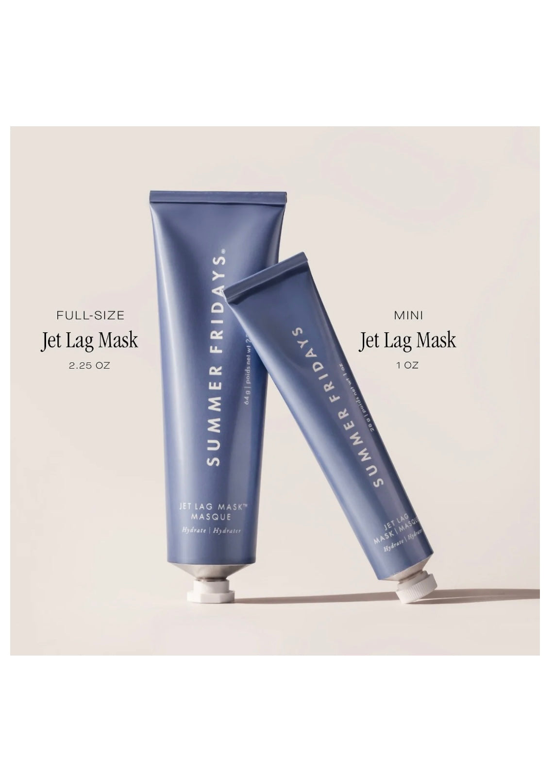 Summer Fridays
Mini Jet Lag Mask + Moisturizer