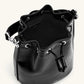 Yulia Crushed Bucket Bag-Black