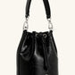 Yulia Crushed Bucket Bag-Black